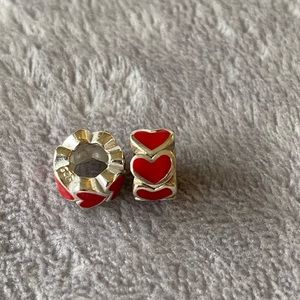 Red and silver spacers